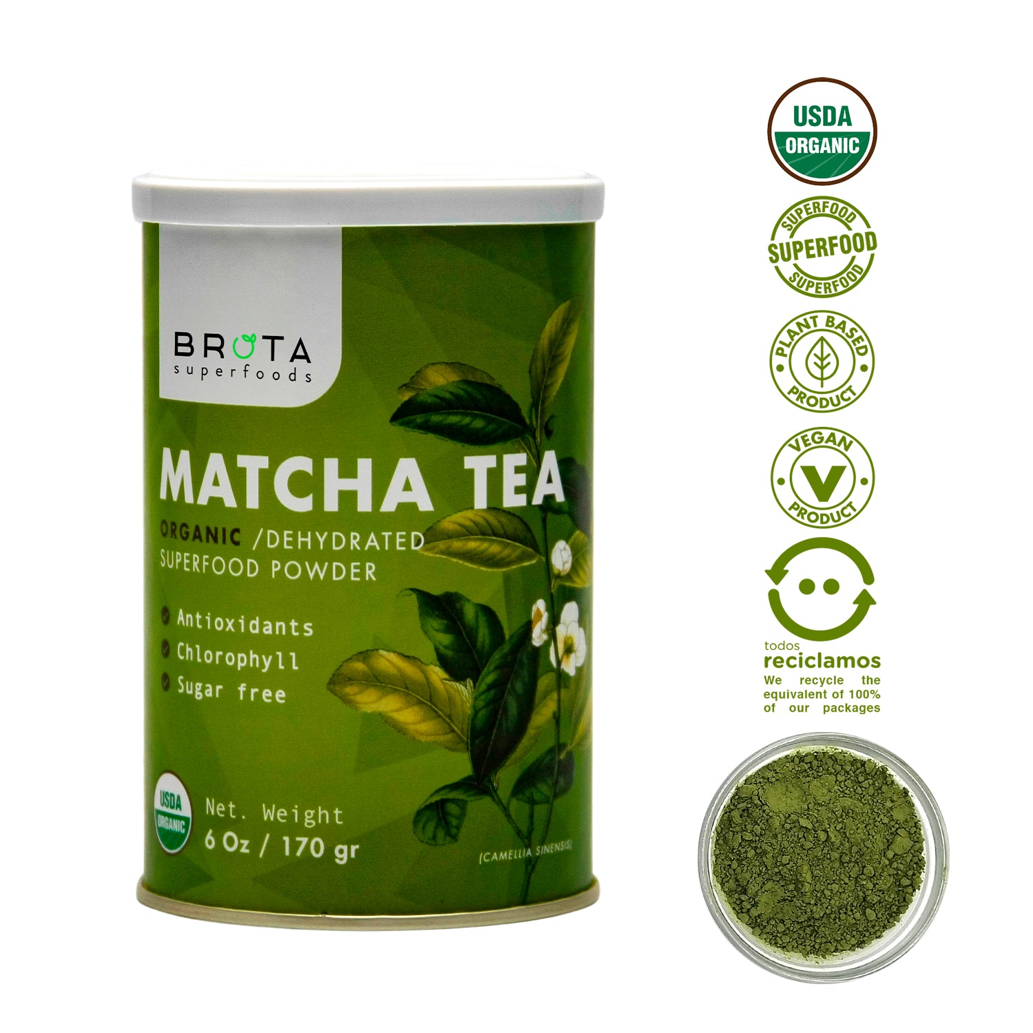 Matcha Green Tea Powder –  6 Oz